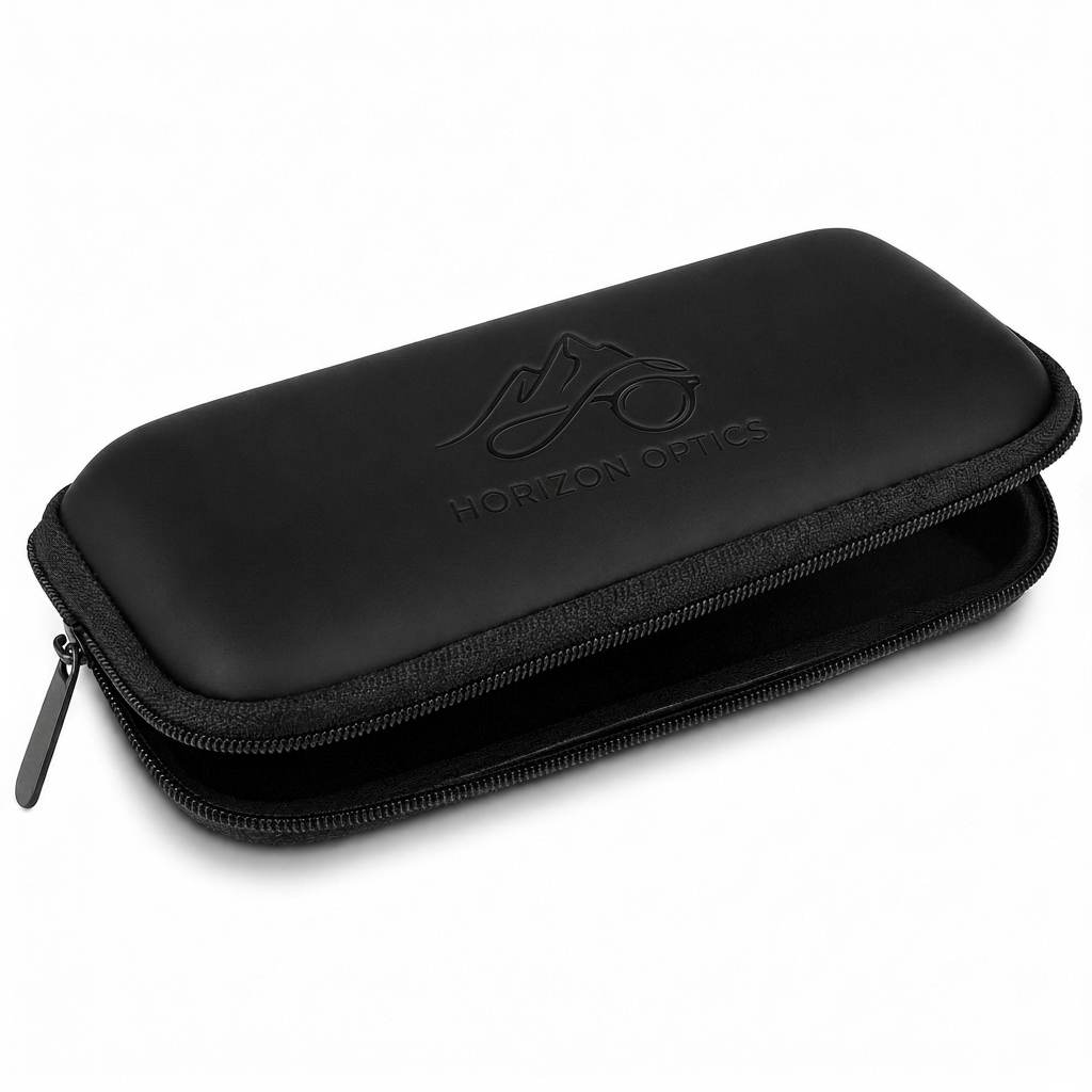 Funda blanda con cremallera para gafas de sol
