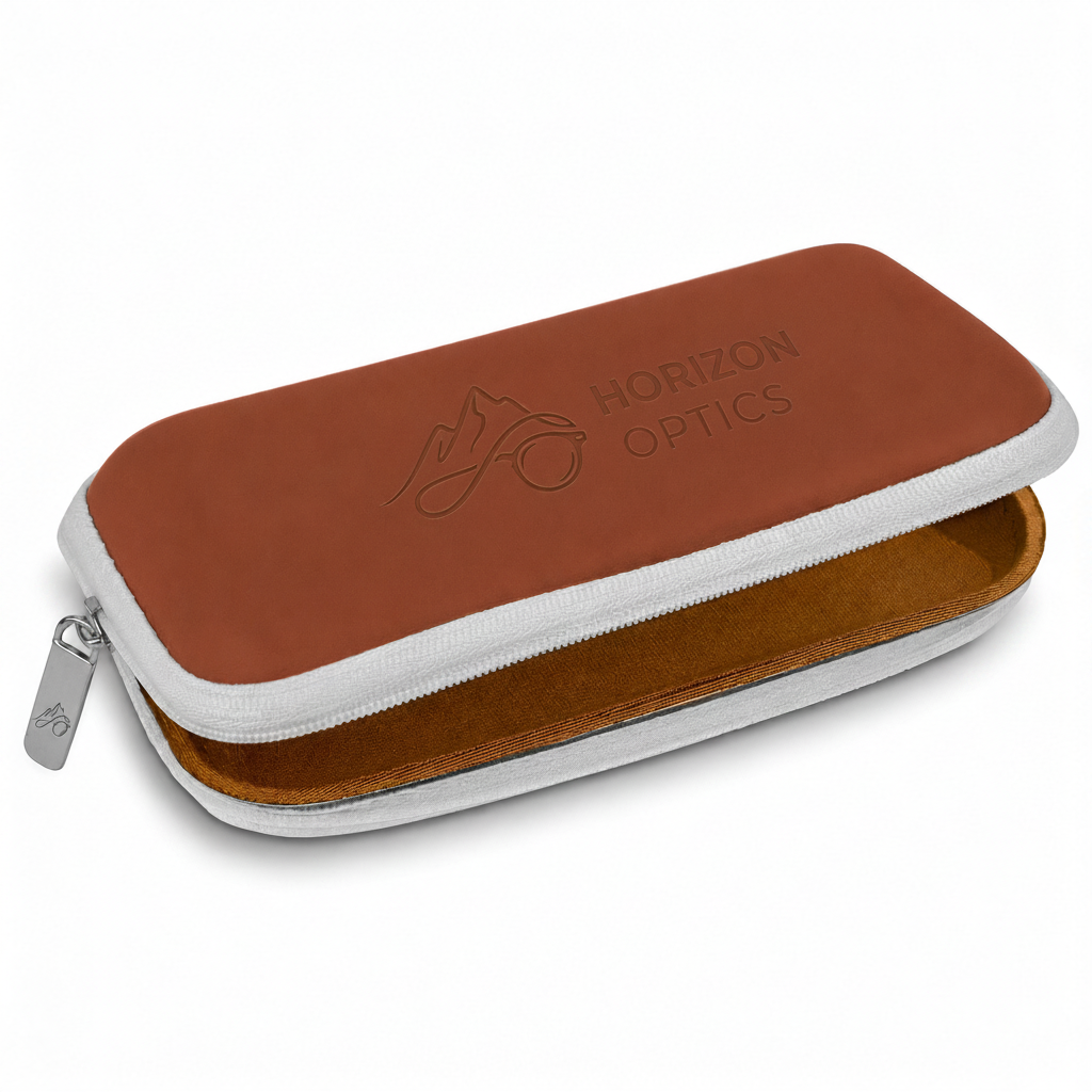 Funda blanda con cremallera para gafas de sol